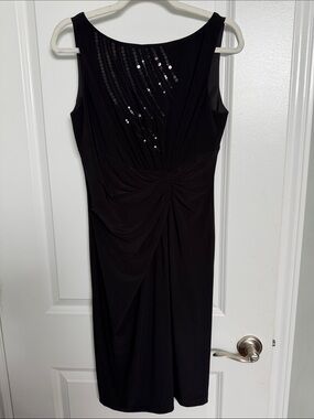 Jones Wear Black Midi Dress with Sequin Detail